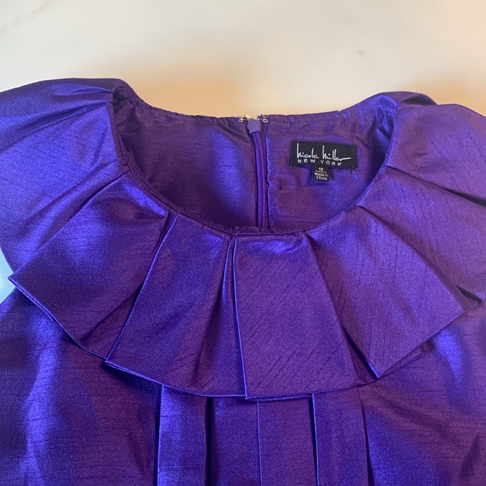 Girls party dress in vibrant purple - Picture 7 of 8